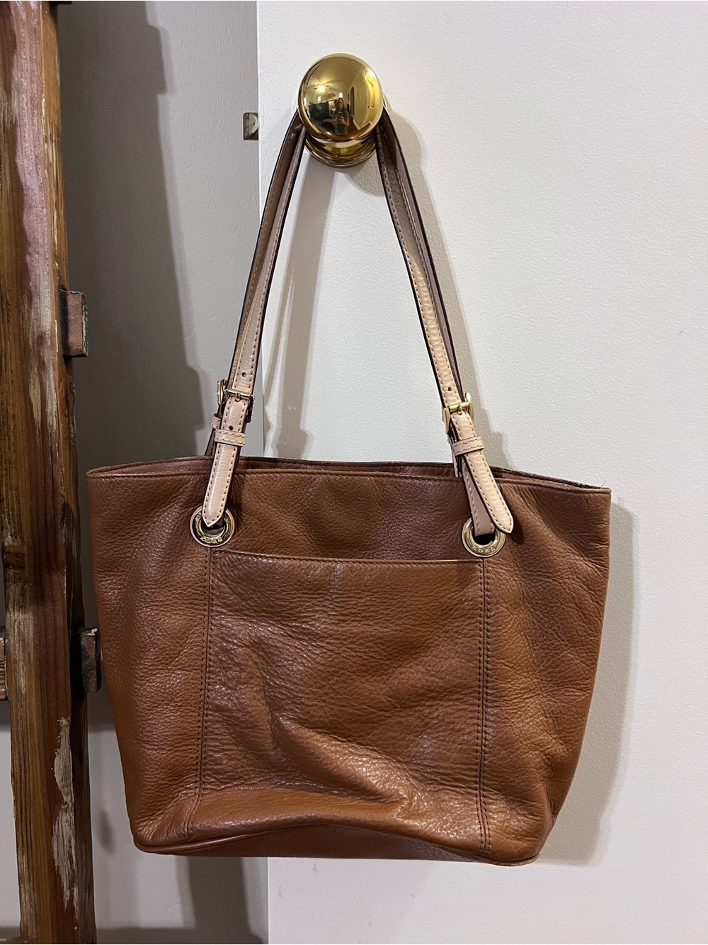 Michael Kors Bedford Acorn Pebble Leather Tote Bag